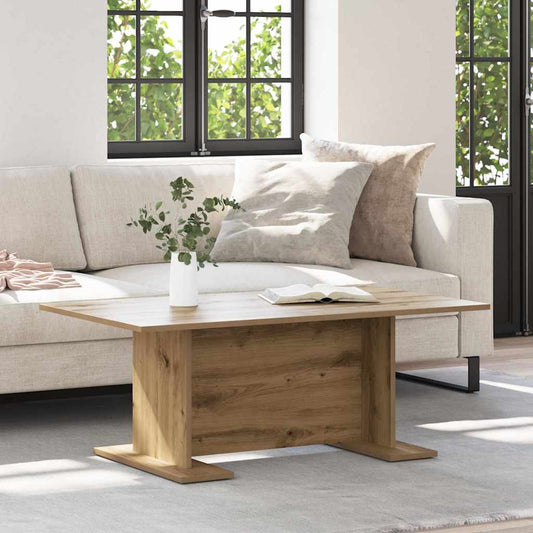 Couchtisch Eiche handwerklich 103.5 x 60 x 40 cm Holzwerkstoff