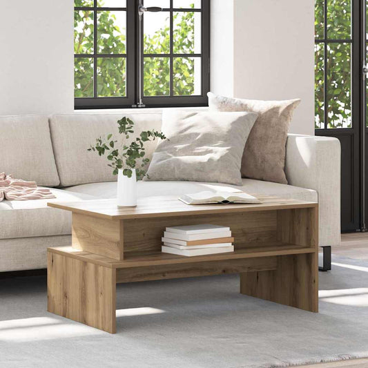 Couchtisch Eiche handwerklich 90 x 55 x 42,5 cm Holzwerkstoff