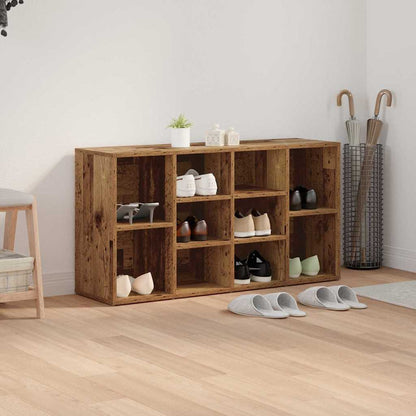 Schuhbank mit Regal Altholz 103 x 30 x 54.5 cm Holzwerkstoff