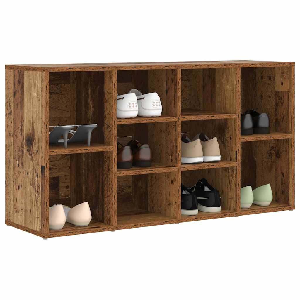 Schuhbank mit Regal Altholz 103 x 30 x 54.5 cm Holzwerkstoff