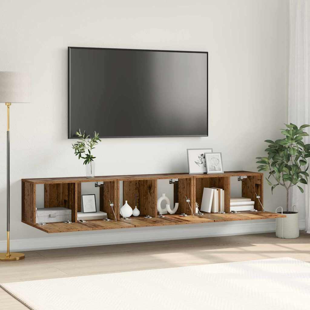 TV-Schränk 3 pcs Braun 60 x 30 x 30 cm Holzwerkstoff