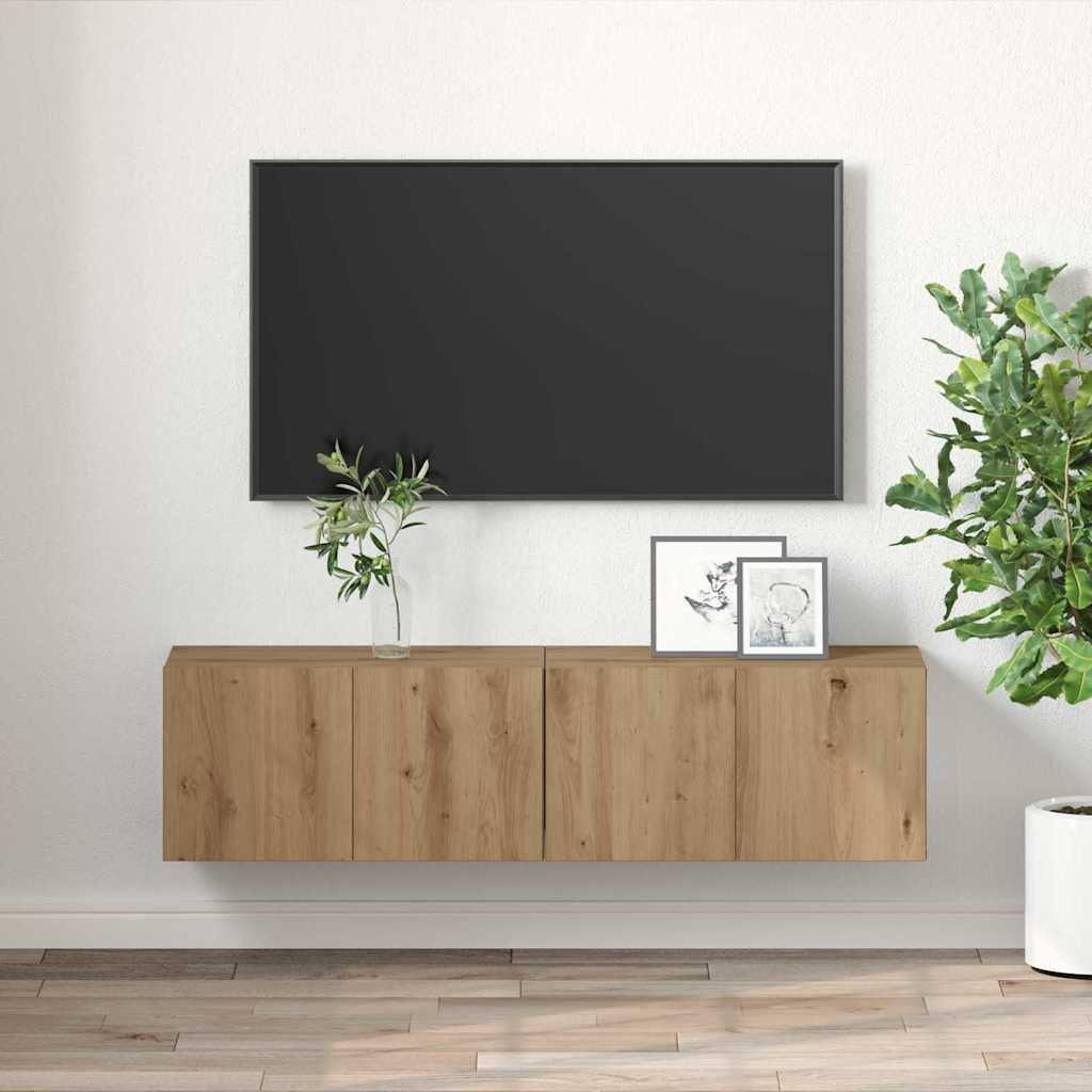 TV-Schränk 2 pcs Braun 60 x 30 x 30 cm Holzwerkstoff