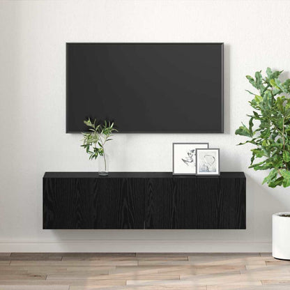 TV-Schränk 2 pcs Schwarz 60 x 30 x 30 cm Holzwerkstoff