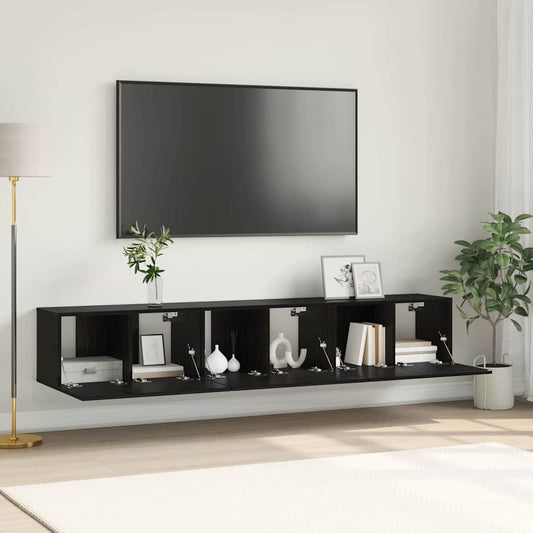 TV-Schränk 3 pcs Schwarz 60 x 30 x 30 cm Holzwerkstoff