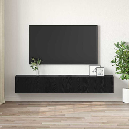 TV-Schränk 3 pcs Schwarz 60 x 30 x 30 cm Holzwerkstoff