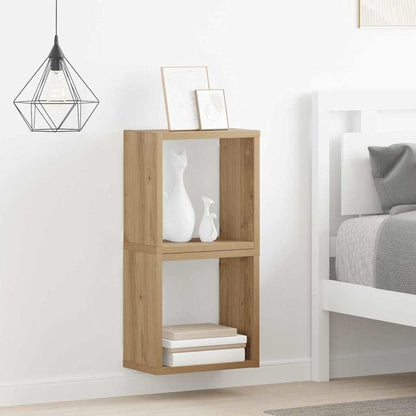 Wandregale mit Regal 2 pcs Eiche handwerklich 26 x 15 x 26 cm