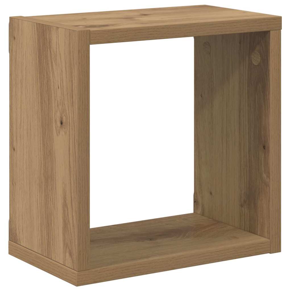 Wandregale mit Regal 2 pcs Eiche handwerklich 26 x 15 x 26 cm