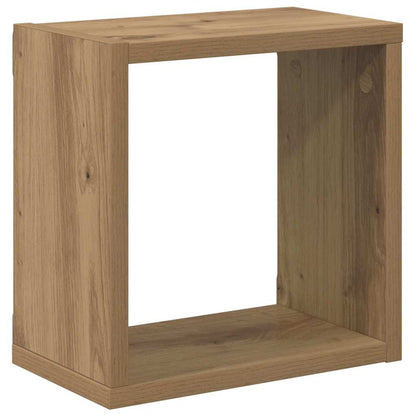 Wandregale mit Regal 2 pcs Eiche handwerklich 26 x 15 x 26 cm