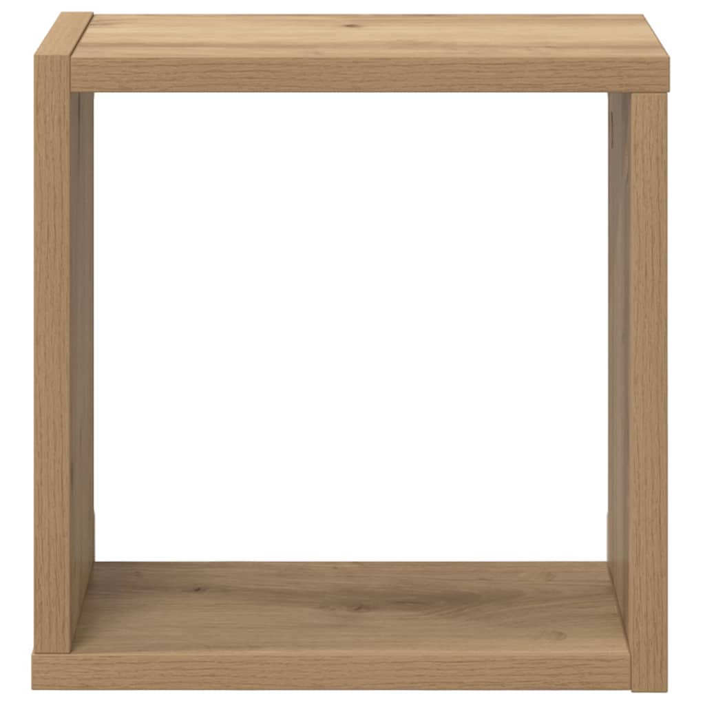 Wandregale mit Regal 2 pcs Eiche handwerklich 26 x 15 x 26 cm