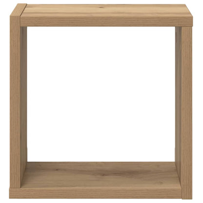 Wandregale mit Regal 2 pcs Eiche handwerklich 26 x 15 x 26 cm
