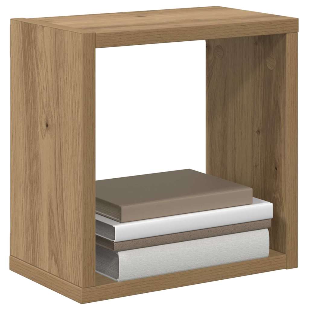 Wandregale mit Regal 2 pcs Eiche handwerklich 26 x 15 x 26 cm
