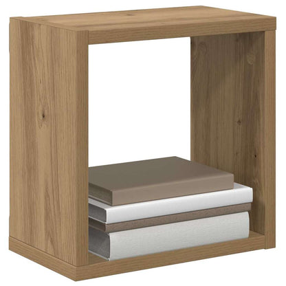 Wandregale mit Regal 2 pcs Eiche handwerklich 26 x 15 x 26 cm