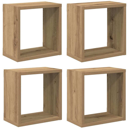 Wandregale 4 pcs Artisan-Eiche 26 x 15 x 26 cm Holzwerkstoff