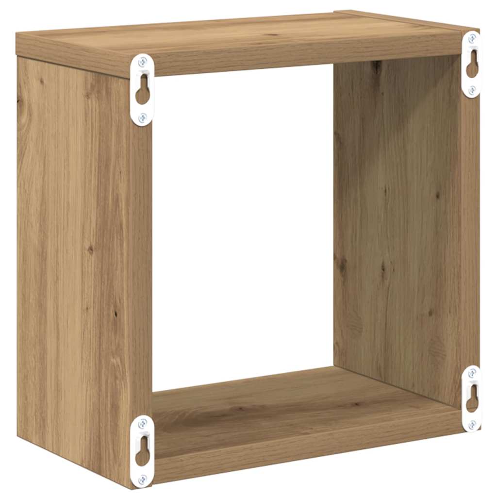 Wandregale 4 pcs Artisan-Eiche 26 x 15 x 26 cm Holzwerkstoff