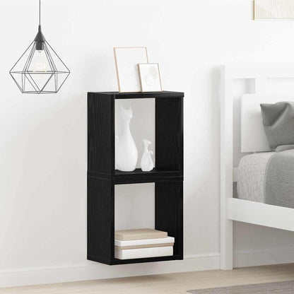 Wandregale 2 pcs Schwarze Eiche 26 x 15 x 26 cm Holzwerkstoff