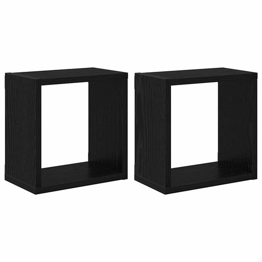 Wandregale 2 pcs Schwarze Eiche 26 x 15 x 26 cm Holzwerkstoff