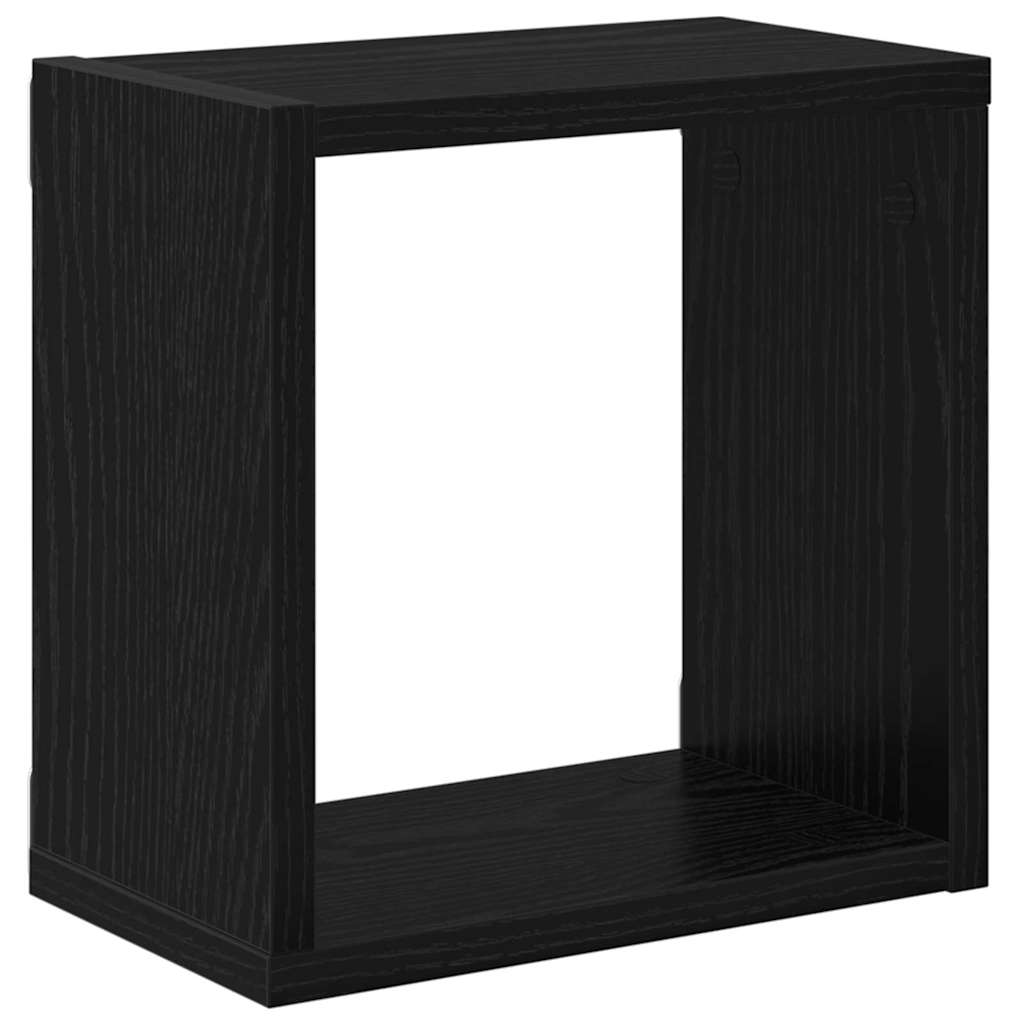 Wandregale 2 pcs Schwarze Eiche 26 x 15 x 26 cm Holzwerkstoff