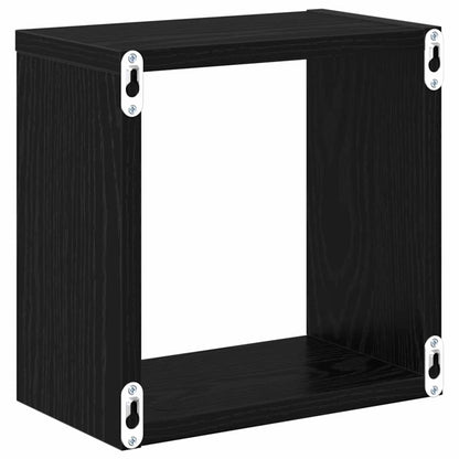 Wandregale 2 pcs Schwarze Eiche 26 x 15 x 26 cm Holzwerkstoff