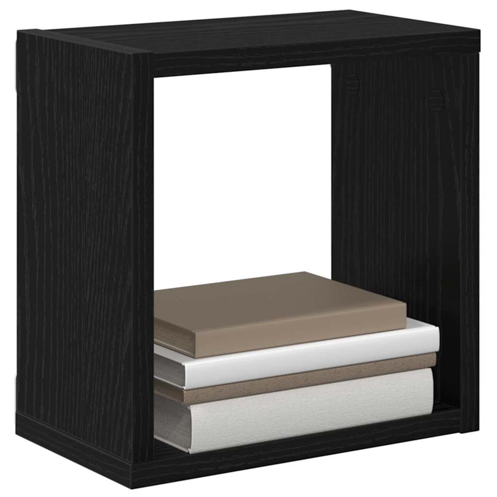 Wandregale 2 pcs Schwarze Eiche 26 x 15 x 26 cm Holzwerkstoff
