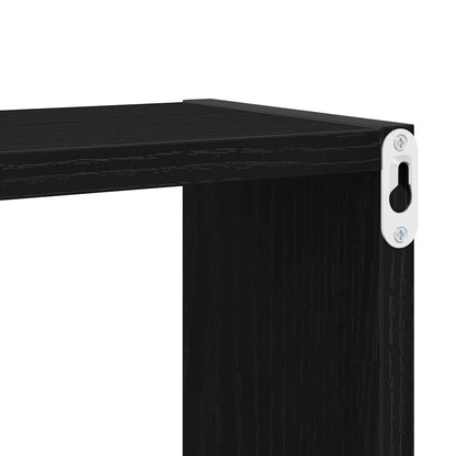 Wandregale 4 pcs Schwarz Eiche 26 x 15 x 26 cm Holzwerkstoff