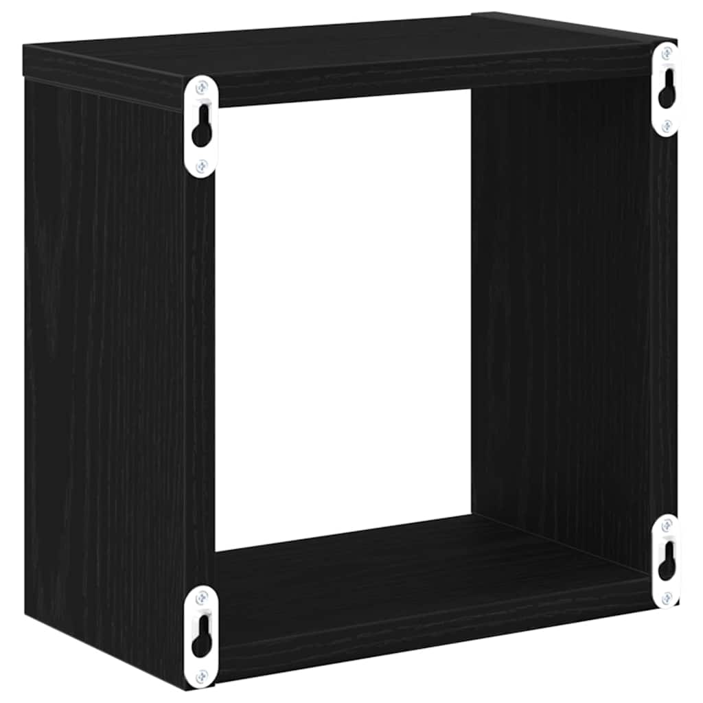 Wandregale 4 pcs Schwarz Eiche 26 x 15 x 26 cm Holzwerkstoff