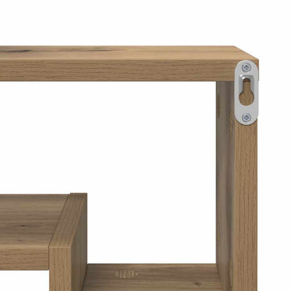 Wandregal Eiche handwerklich 82 x 15 x 51 cm Holzwerkstoff