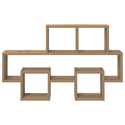 Wandregal Eiche handwerklich 82 x 15 x 51 cm Holzwerkstoff