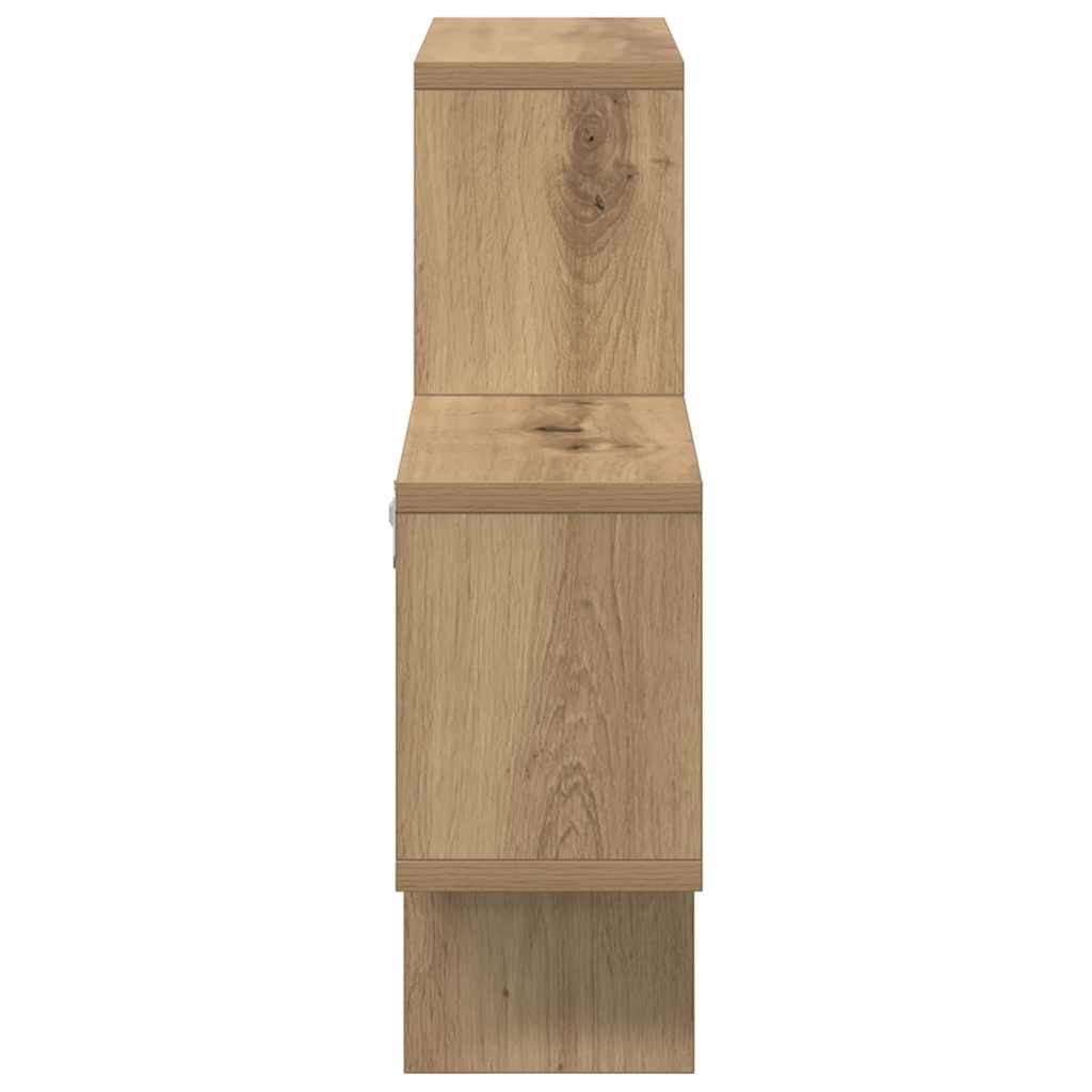 Wandregal Eiche handwerklich 82 x 15 x 51 cm Holzwerkstoff