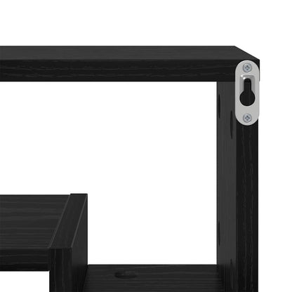 Wandregal Schwarze Eiche 82 x 15 x 51 cm Holzwerkstoff