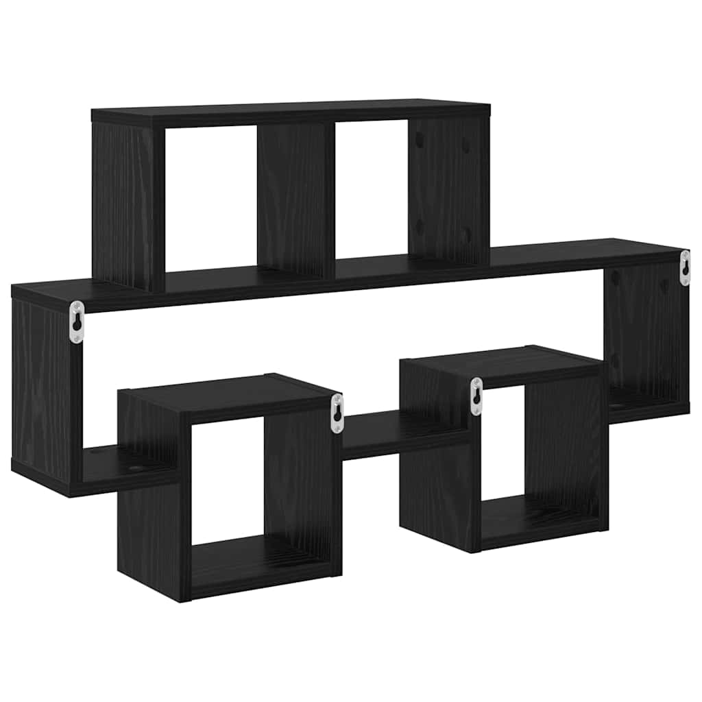 Wandregal Schwarze Eiche 82 x 15 x 51 cm Holzwerkstoff