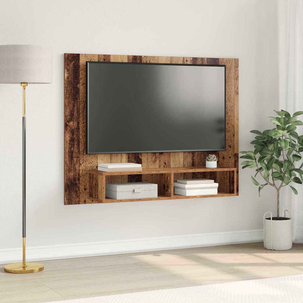 Wand TV Schrank Altholz 120 x 23.5 x 90 cm Holzwerkstoff