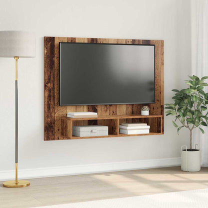 Wand TV Schrank Altholz 120 x 23.5 x 90 cm Holzwerkstoff