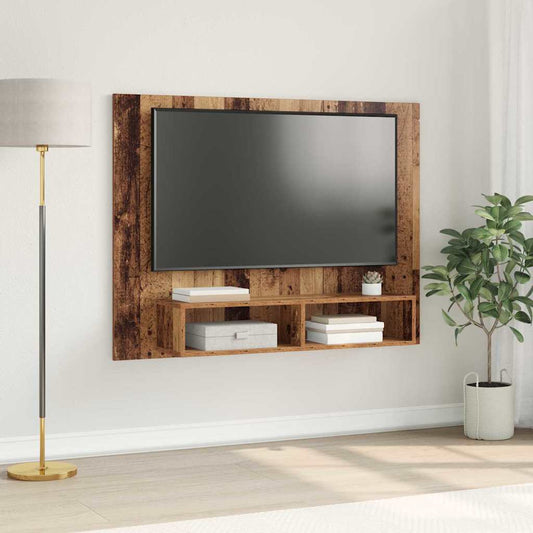 Wand TV Schrank Altholz 120 x 23.5 x 90 cm Holzwerkstoff