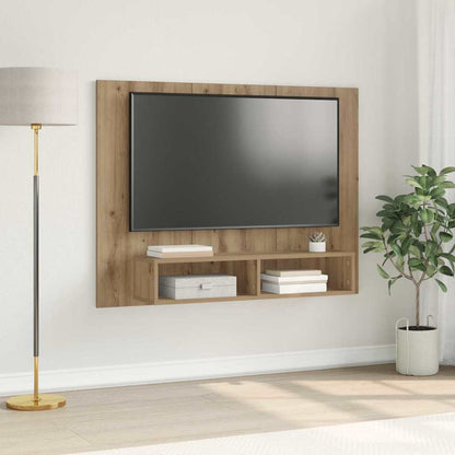 Wand TV Schrank Eiche handwerklich 120 x 23.5 x 90 cm