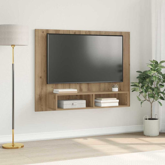 Wand TV Schrank Eiche handwerklich 120 x 23.5 x 90 cm