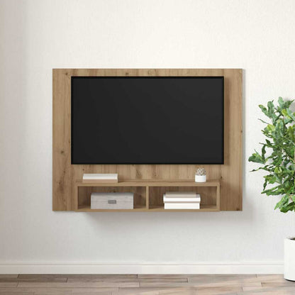 Wand TV Schrank Eiche handwerklich 120 x 23.5 x 90 cm