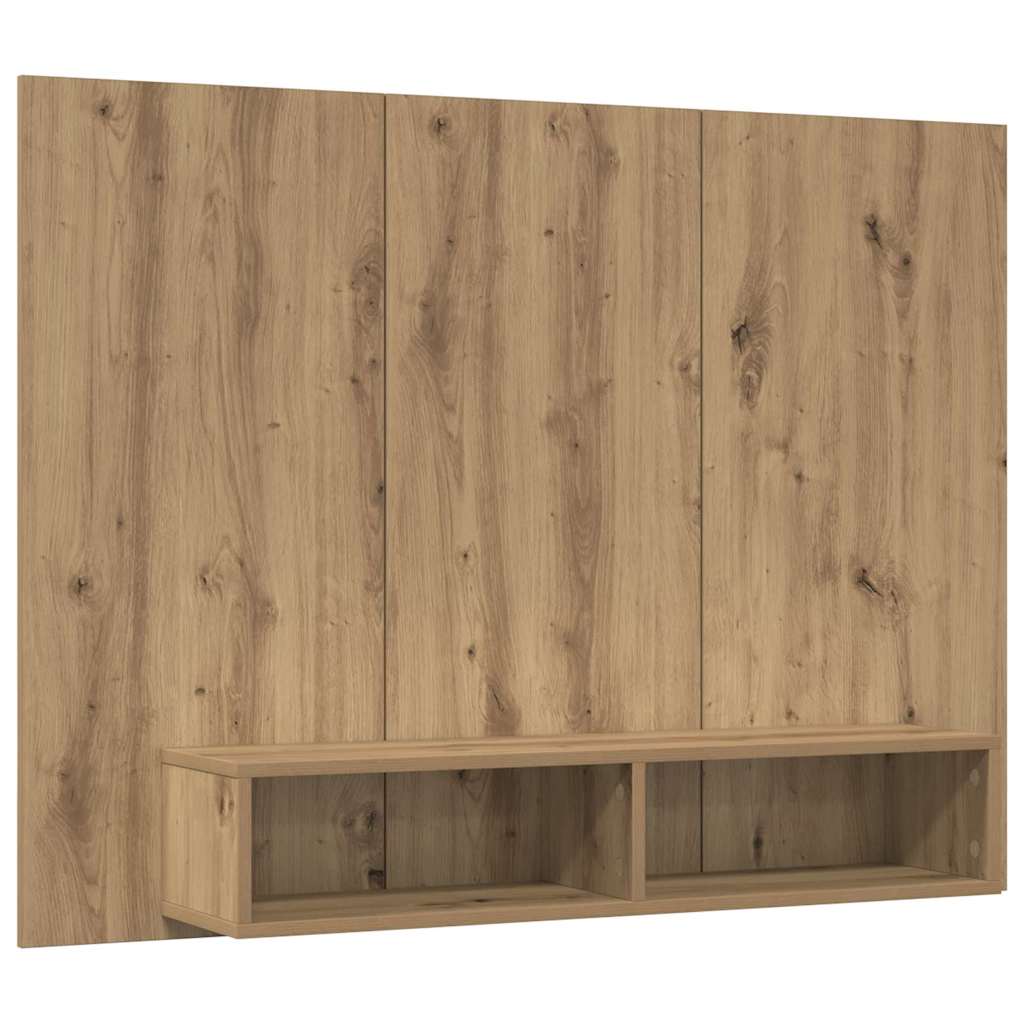 Wand TV Schrank Eiche handwerklich 120 x 23.5 x 90 cm