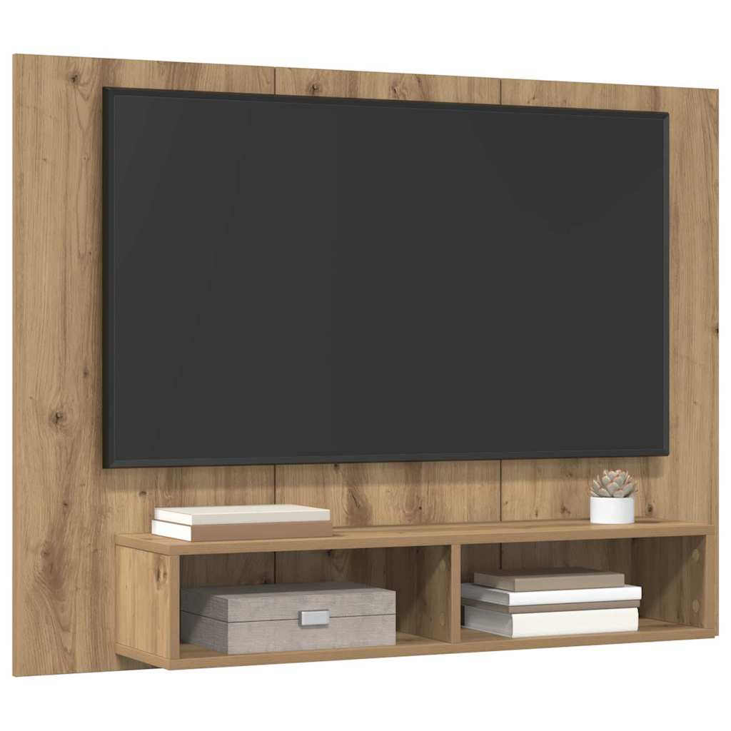 Wand TV Schrank Eiche handwerklich 120 x 23.5 x 90 cm