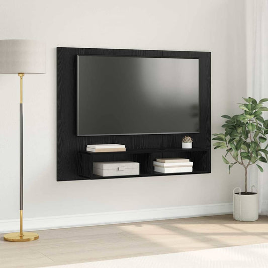 Wand TV Schrank Schwarze Eiche 120 x 23.5 x 90 cm Holzwerkstoff