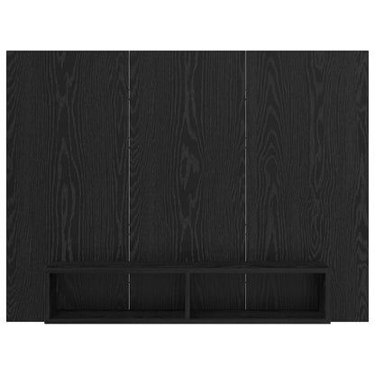 Wand TV Schrank Schwarze Eiche 120 x 23.5 x 90 cm Holzwerkstoff