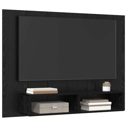 Wand TV Schrank Schwarze Eiche 120 x 23.5 x 90 cm Holzwerkstoff