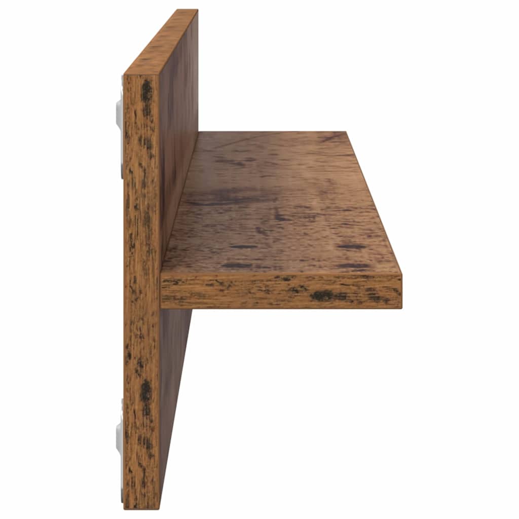 Wandregale 2 pcs Altholz 80 x 11.5 x 18 cm Holzwerkstoff