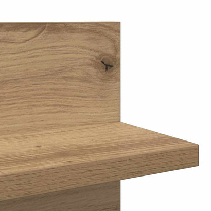 Wandregale mit Regal 2 pcs Eiche handwerklich 80 x 11.5 x 18 cm