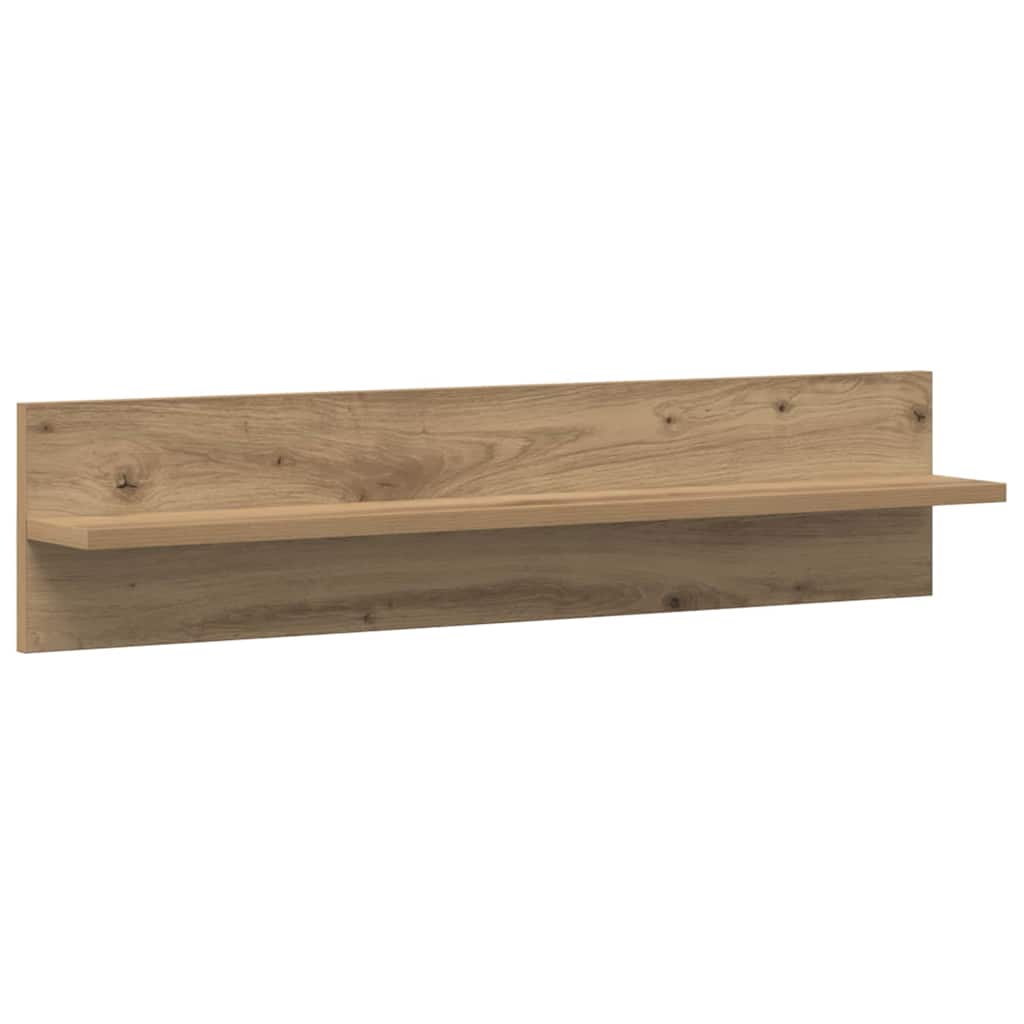 Wandregale mit Regal 2 pcs Eiche handwerklich 80 x 11.5 x 18 cm