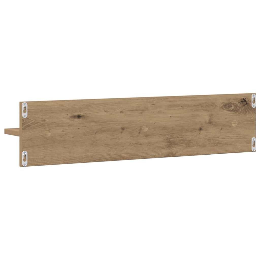 Wandregale mit Regal 2 pcs Eiche handwerklich 80 x 11.5 x 18 cm