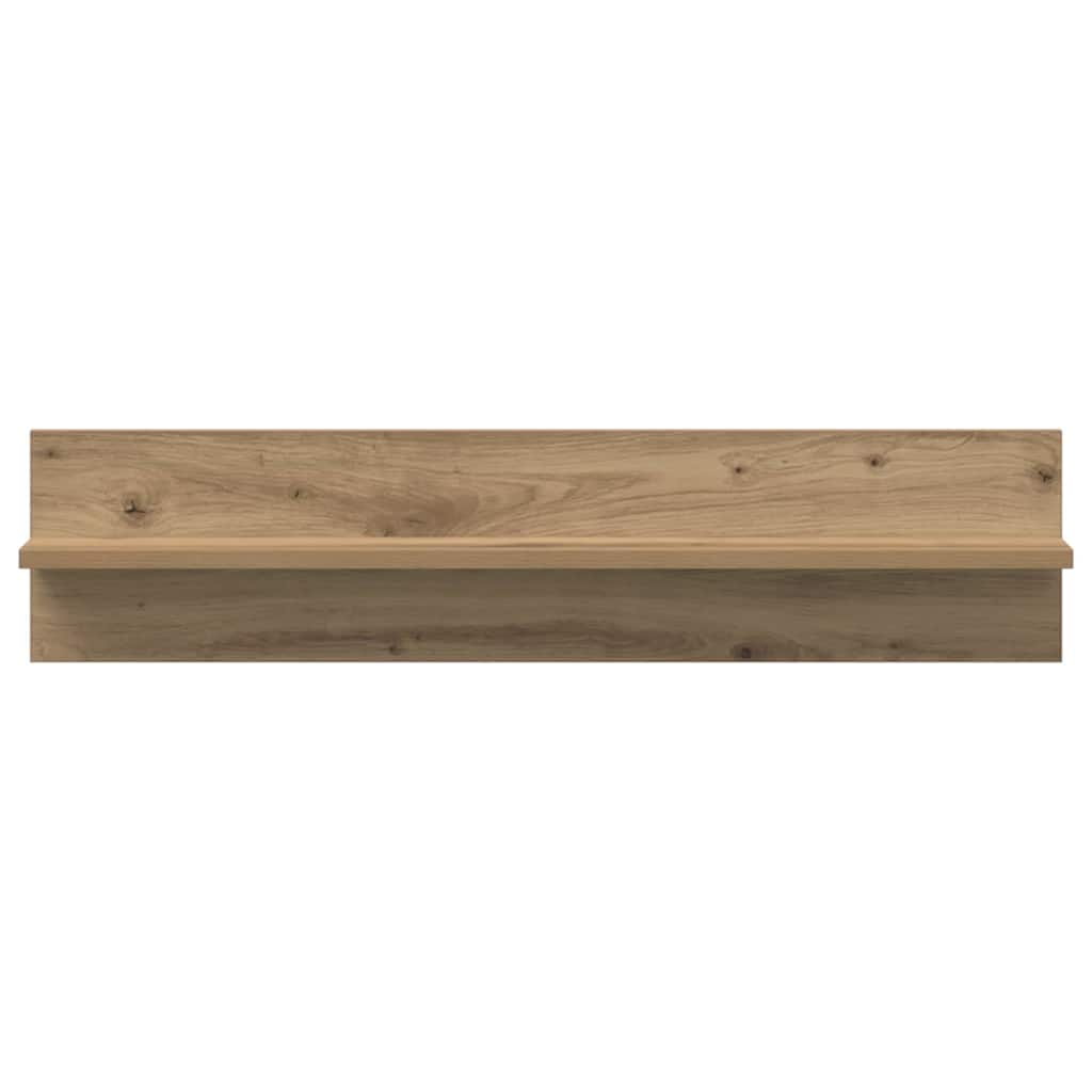 Wandregale mit Regal 2 pcs Eiche handwerklich 80 x 11.5 x 18 cm