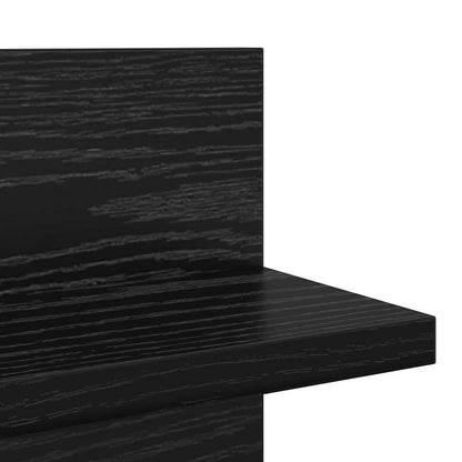 Wandregale 2 pcs Schwarze Eiche 80 x 11.5 x 18 cm Holzwerkstoff