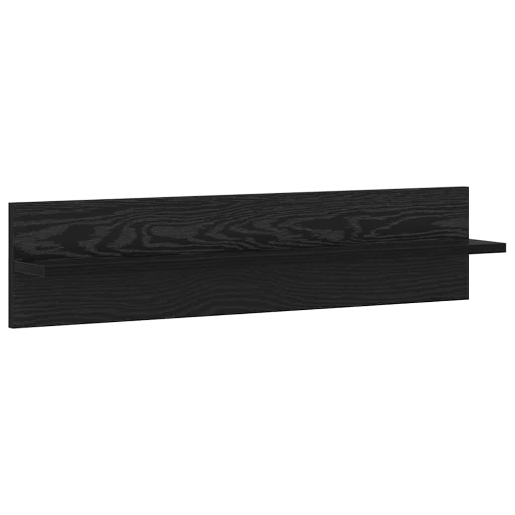 Wandregale 2 pcs Schwarze Eiche 80 x 11.5 x 18 cm Holzwerkstoff