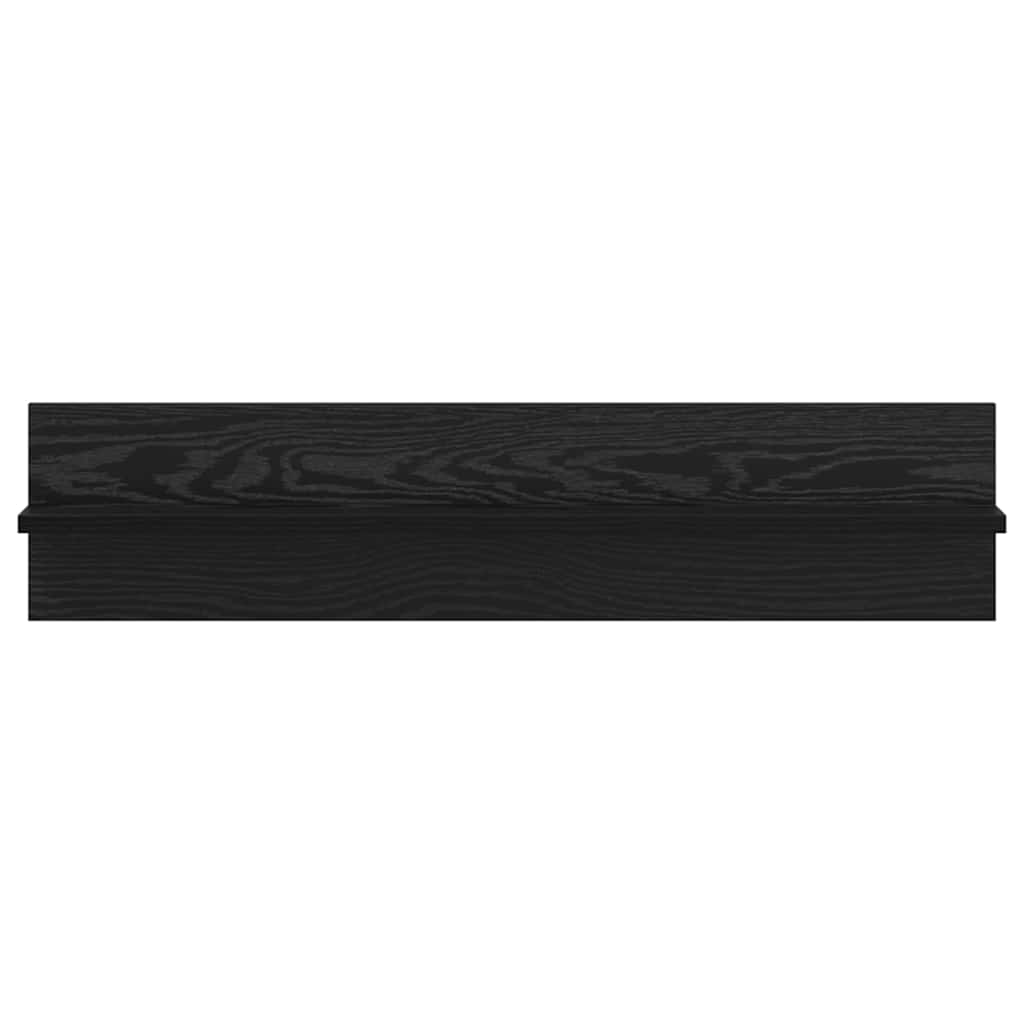 Wandregale 2 pcs Schwarze Eiche 80 x 11.5 x 18 cm Holzwerkstoff
