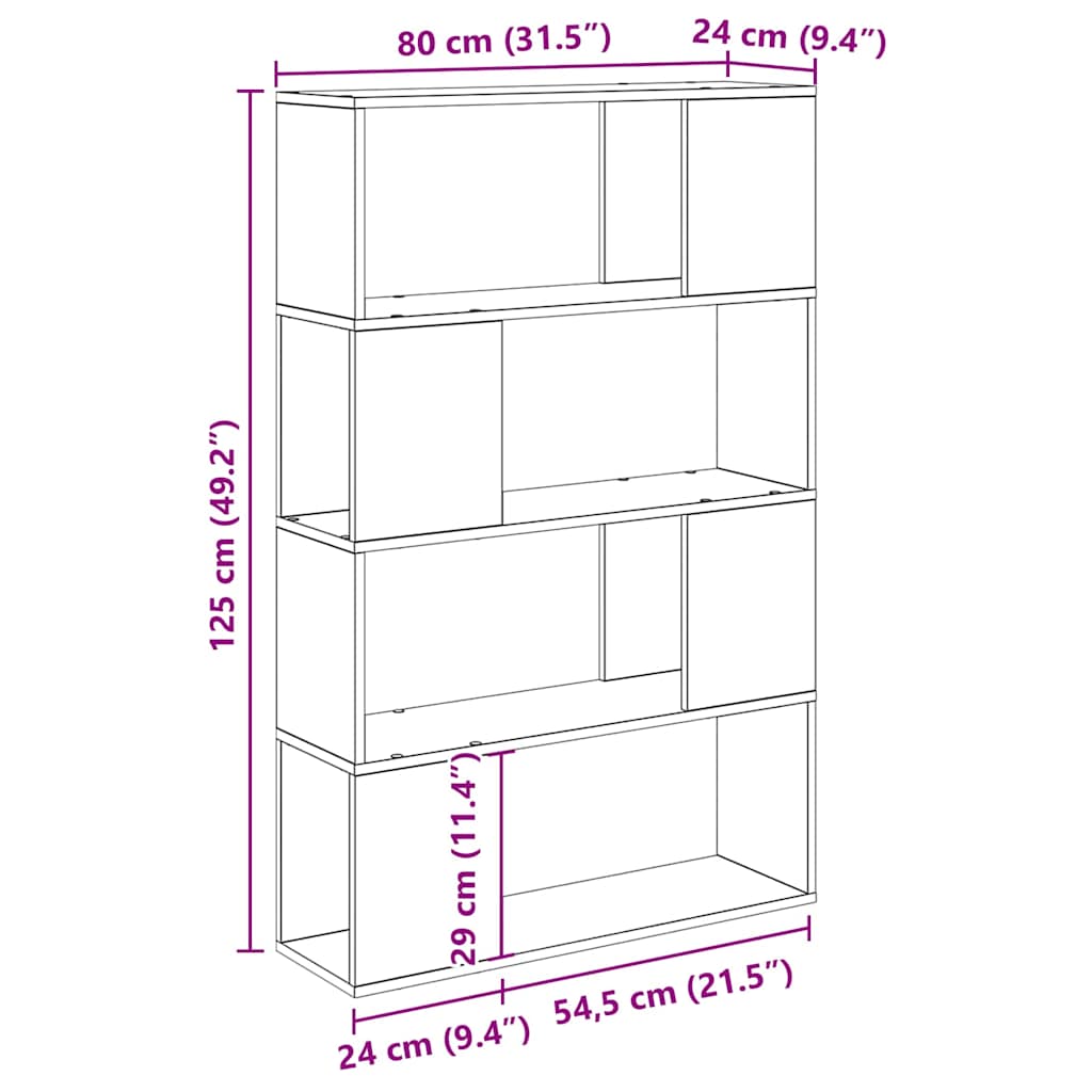 Unterhaltungszentrum Braun 80 x 24 x 124 cm Holzwerkstoff